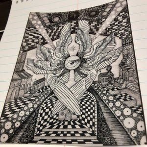 Biblical Angel Mandala Sticker